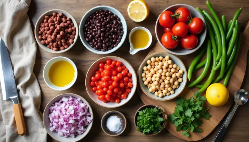 Dense Bean Salad Recipe ingredients