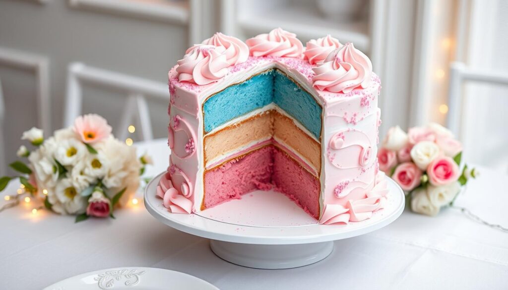 gender reveal cake