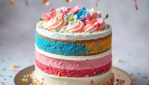 gender reveal cake