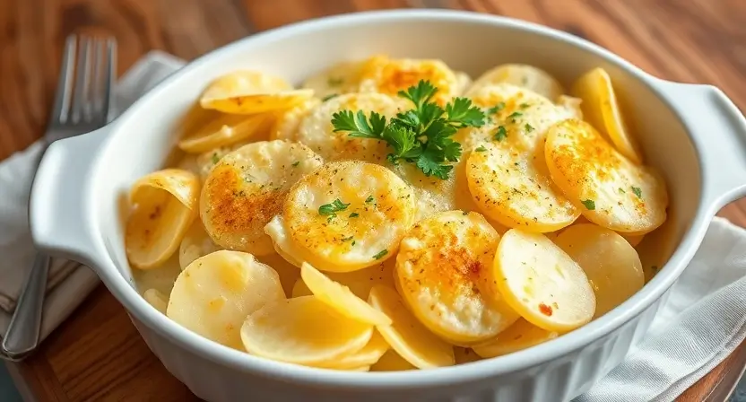 Scalloped Potatoes Recipe with Cheese Powder