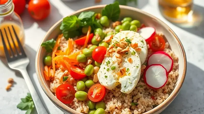 Busy Evening? 5-Minute Edamame Egg Recipes Salad for a Healthy Meal!