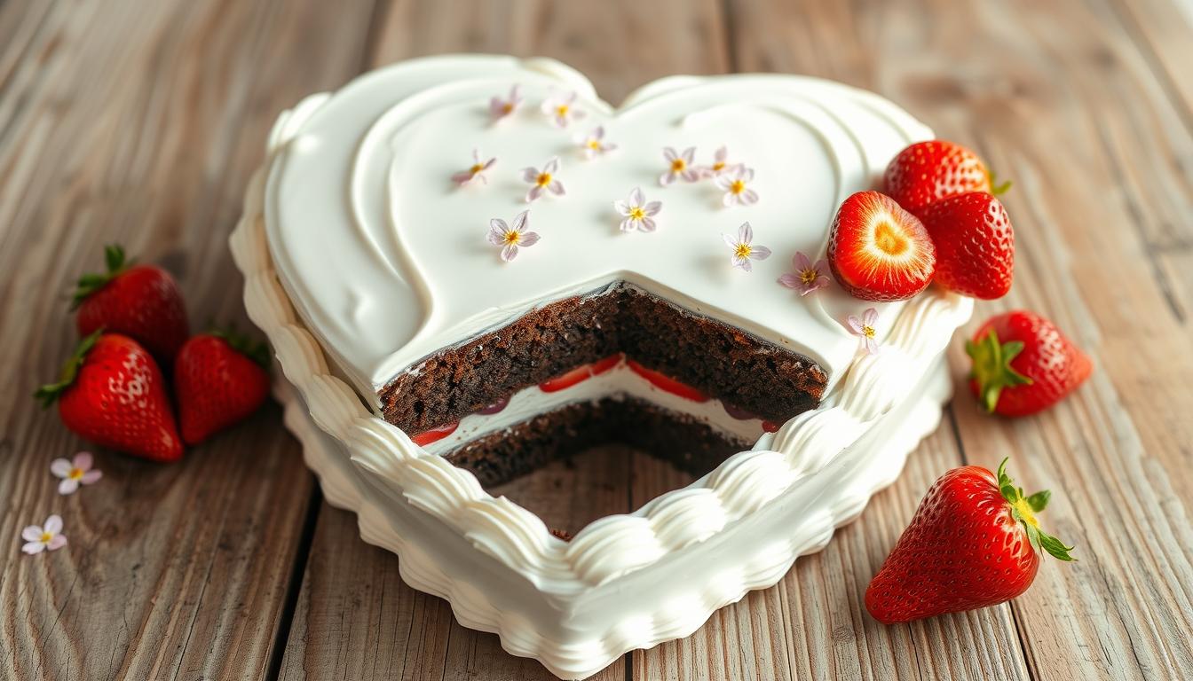 heart shaped cake