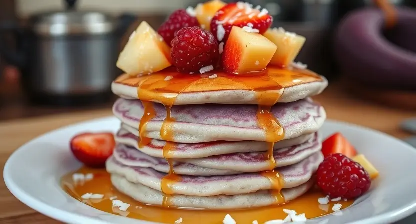 taro flavored pancake recipe