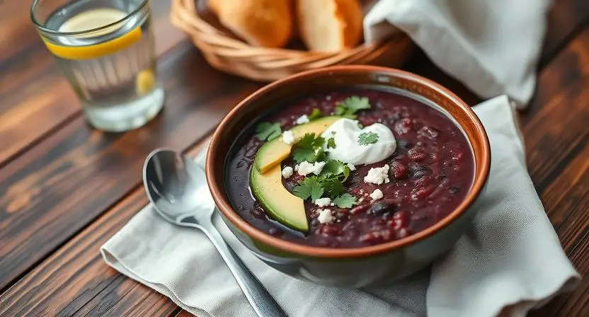 Purple Black Bean Soup Recipe