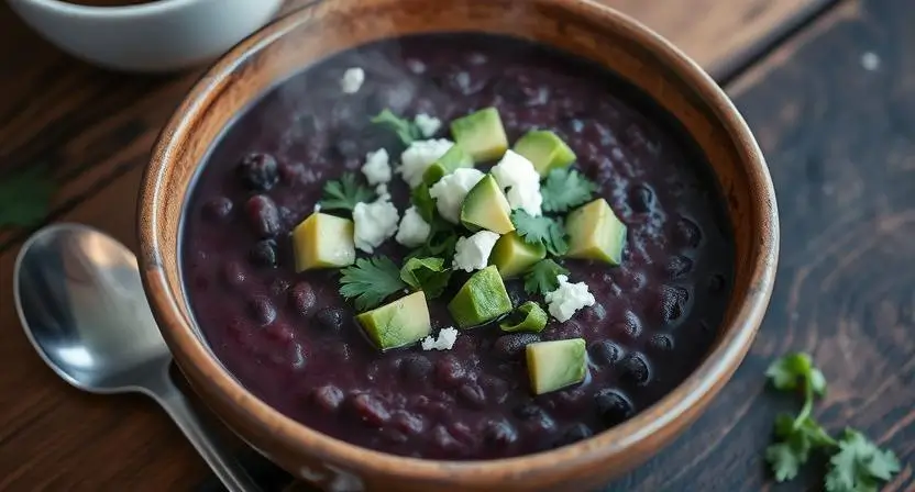 Purple Black Bean Soup Recipe