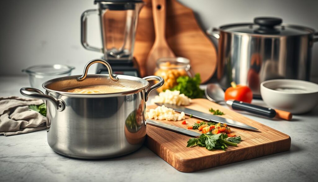 creamy alfredo lasagna soup​