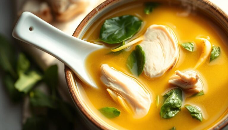 Lemon Spinach Ginger Chicken Soup