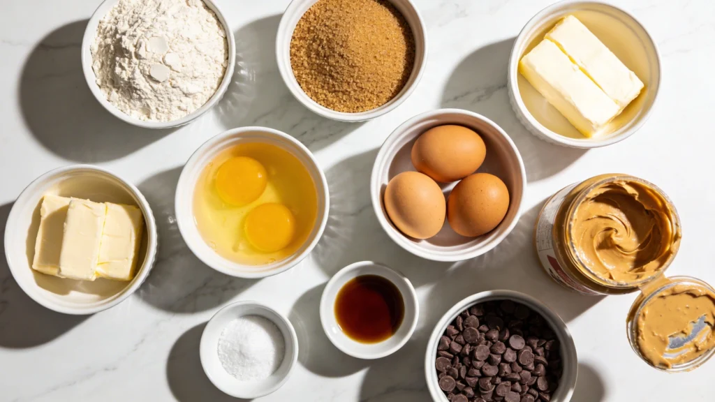 Easy peanut butter chocolate chip cookies soft and chewy