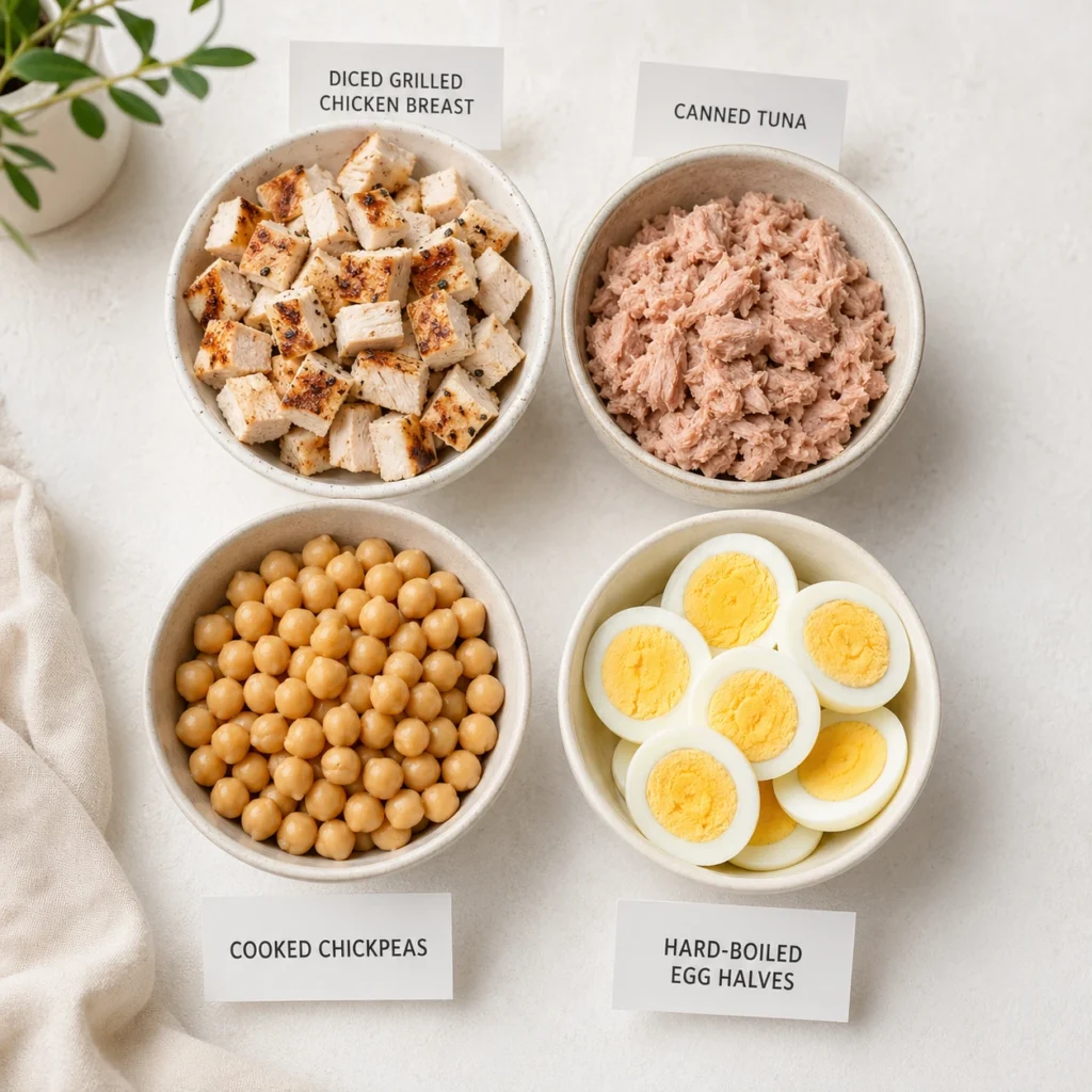 High Protein Pasta Salad with Chicken