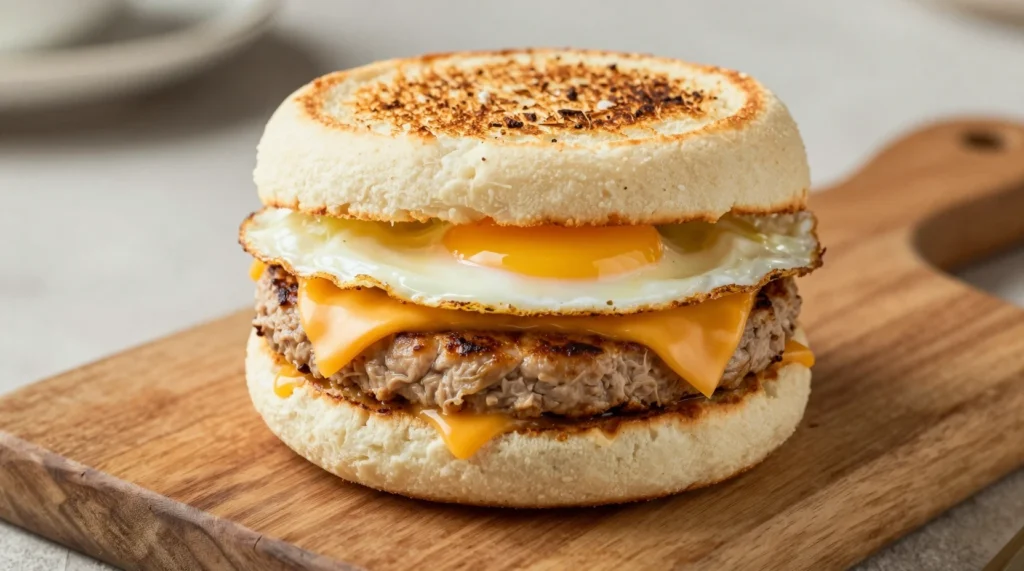 High protein breakfast sandwich
