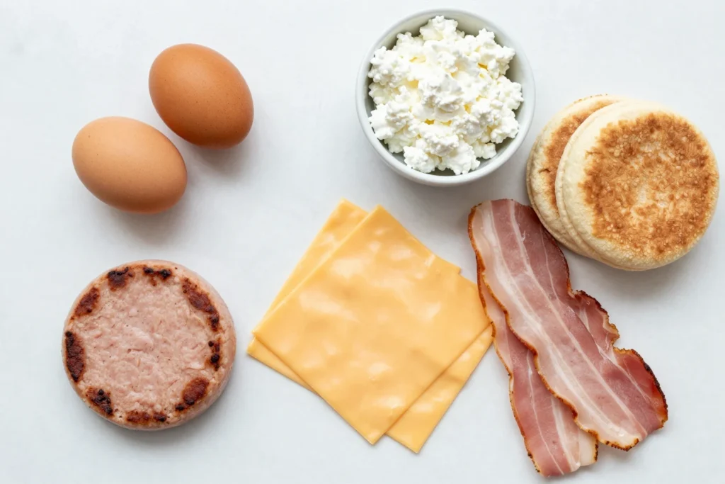 High protein breakfast sandwich ingredients