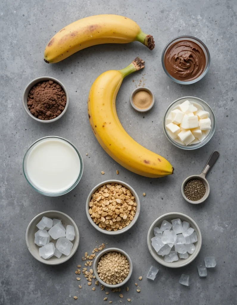 Chocolate Protein Smoothie ingredients