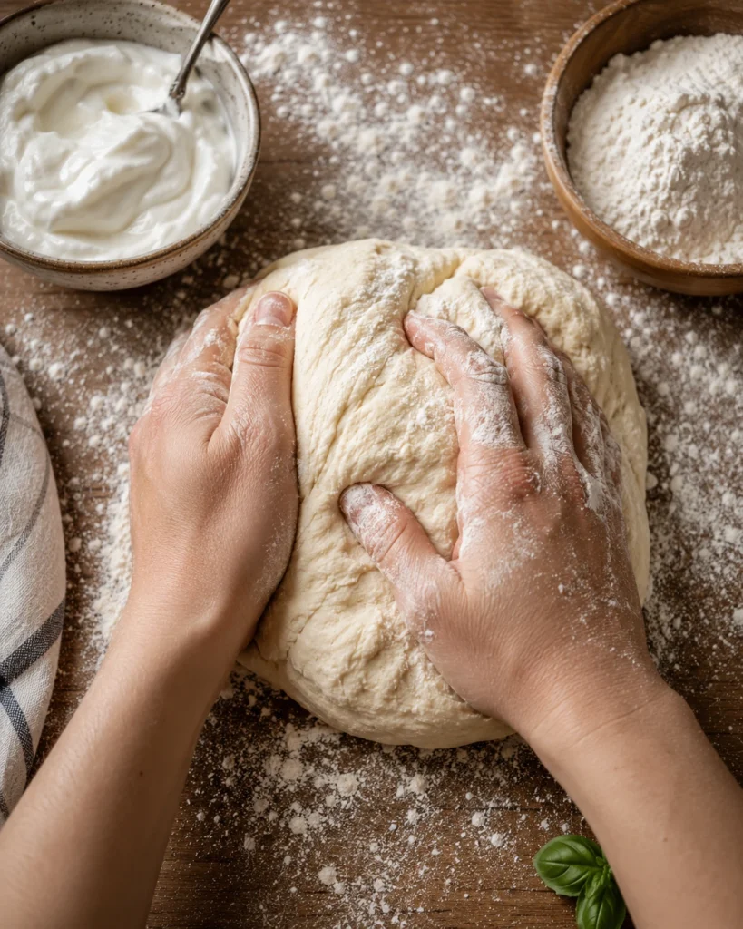 High Protein Pizza Dough Prep